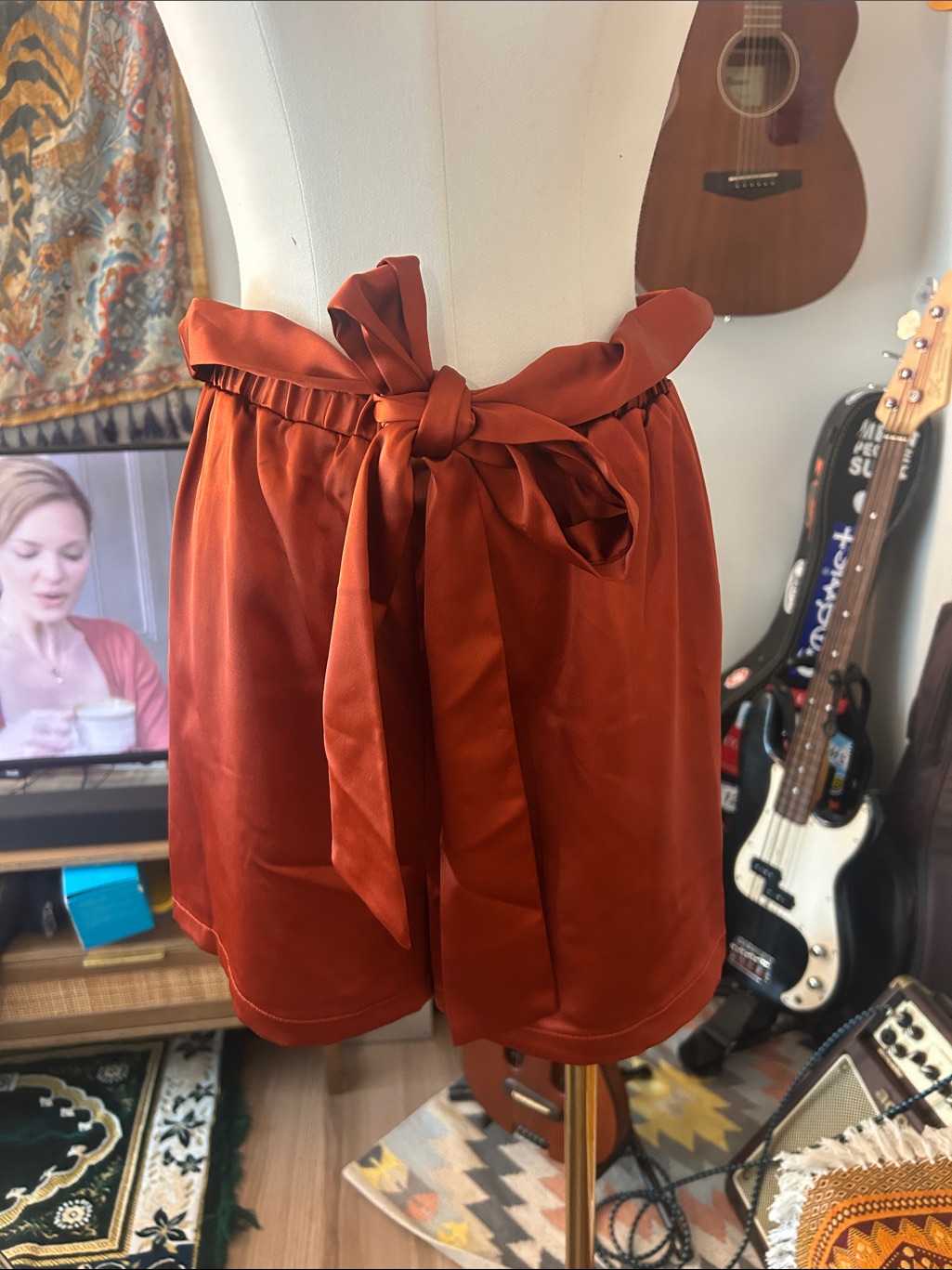Nwt Free People Allina Liu Webb Satin Shorts — image 4 of 8